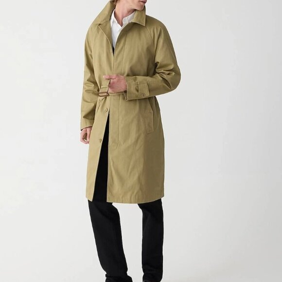 J Crew Ludlow Trench Coat Mens 42 Long Khaki Water-Resistant Lined Coat BS470 - Picture 16 of 16